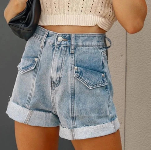 Denim High Waist Shorts