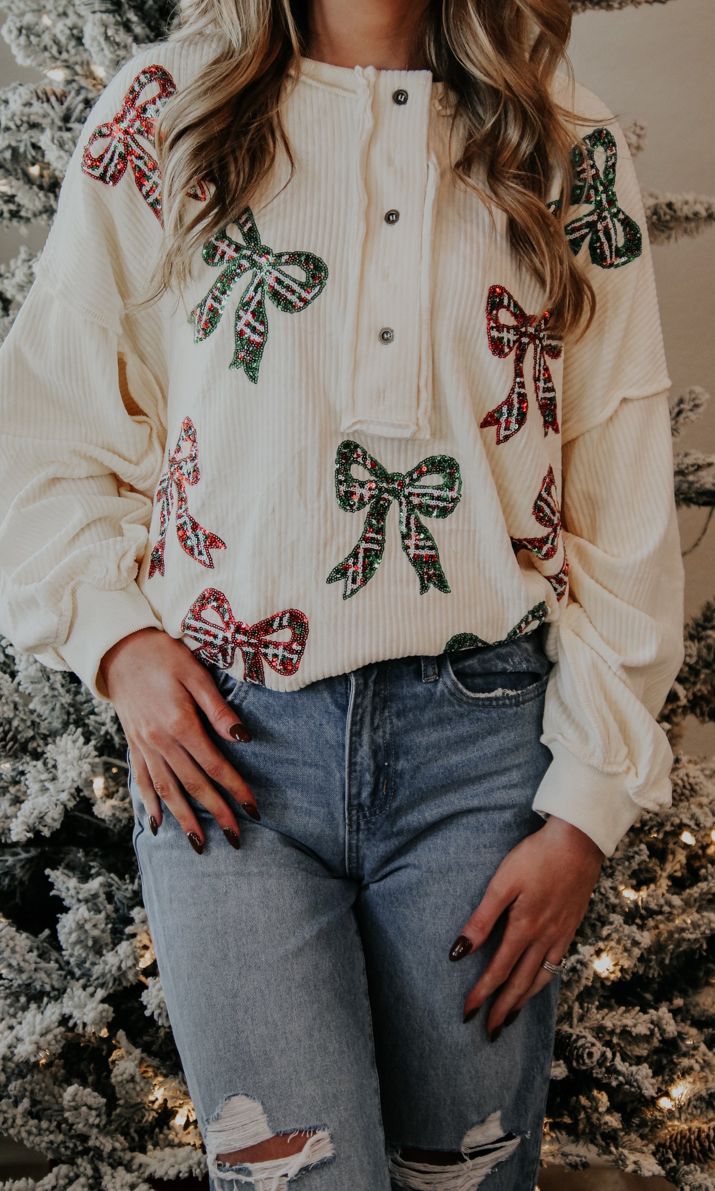Christmas Bow Sweater