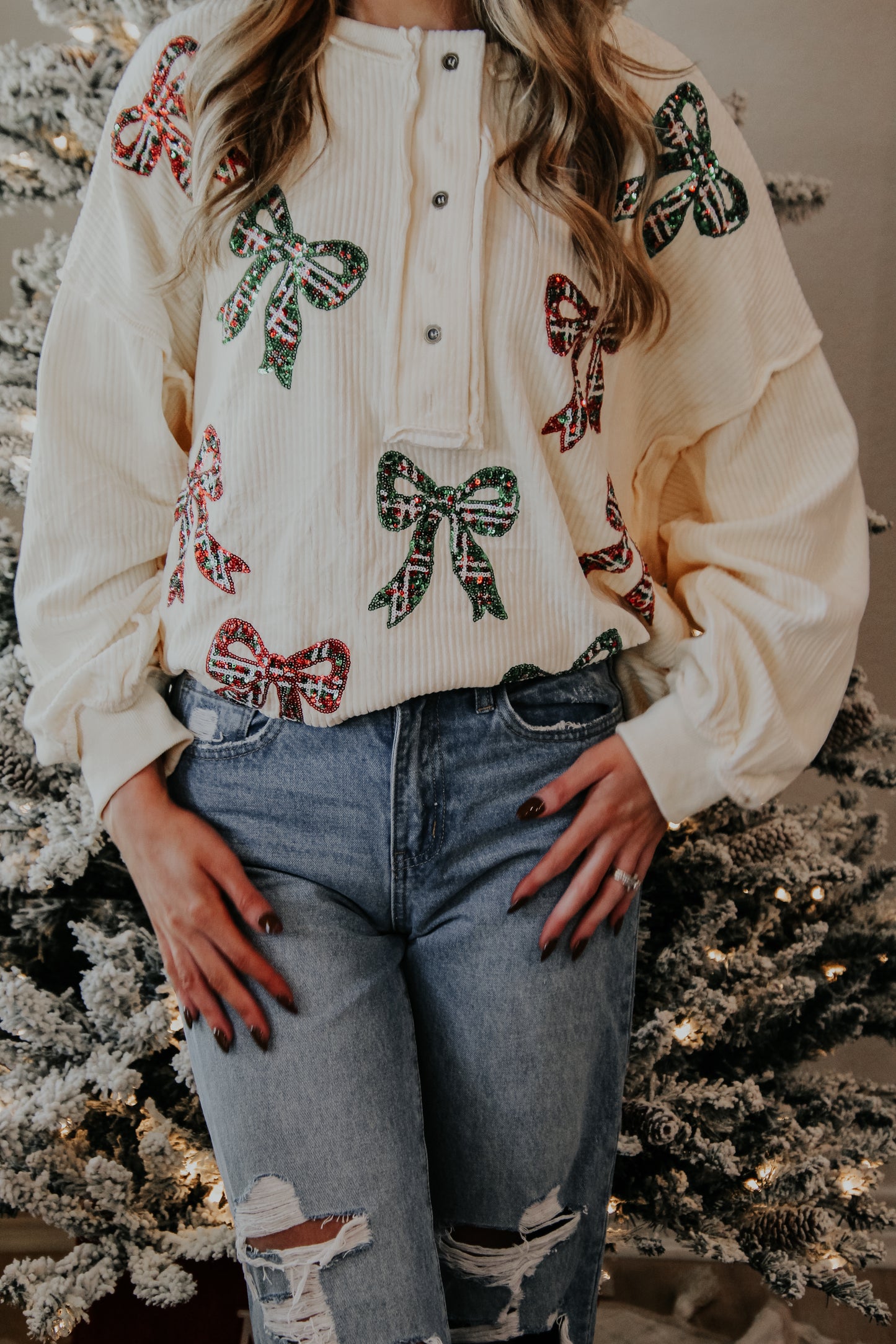 Christmas Bow Sweater